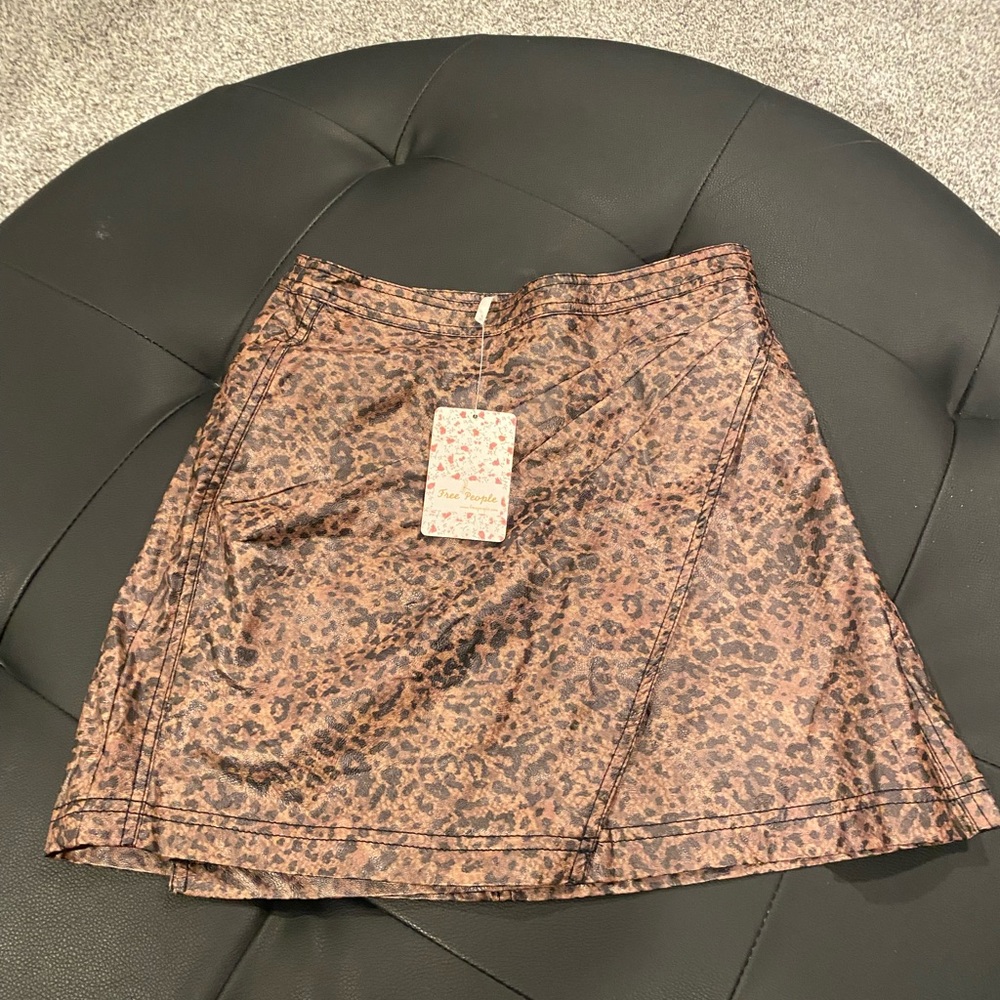 Free people leopard skirt